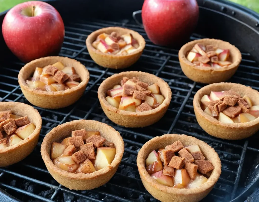 Delicious apple cinnamon dessert with warm, golden-brown crust, topped with cinnamon sugar and fresh apple slices.