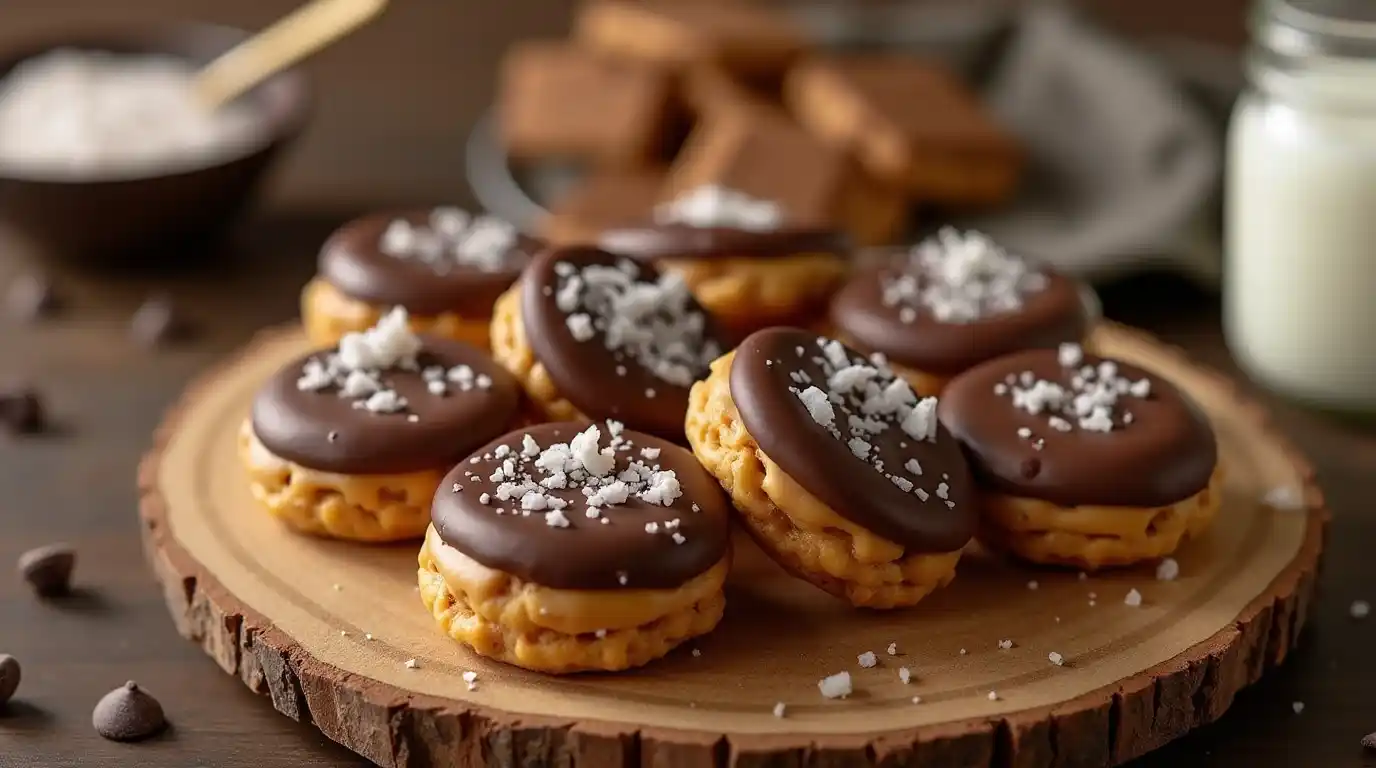 Cheez It Peanut Butter and Chocolate Magic displayed on a rustic wooden surface with a warm, inviting atmosphere.