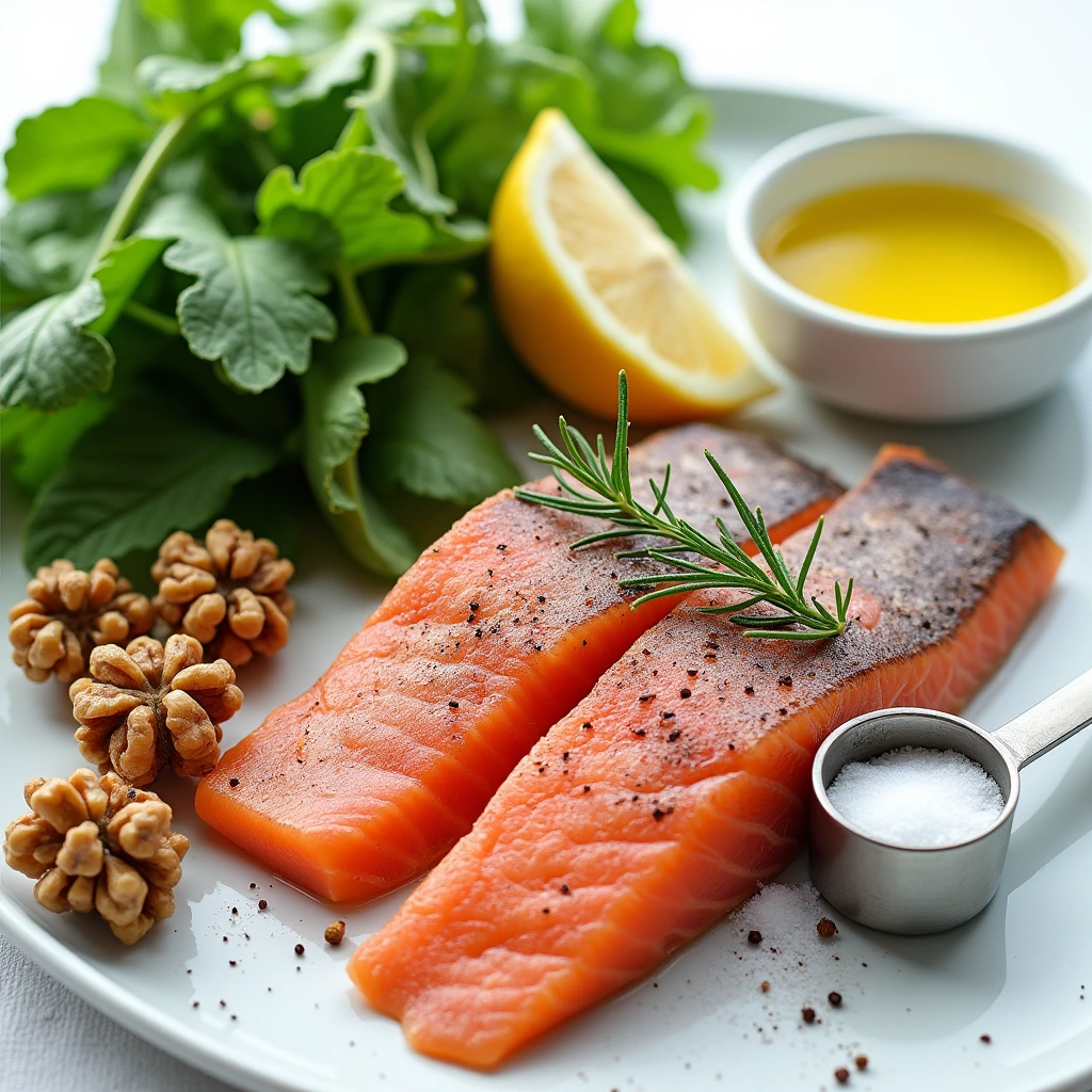 Perfectly cooked Steelhead Trout Recipe fillet garnished with lemon slices and fresh herbs, served on a white plate.