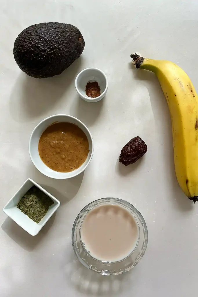 An educational and visually organized shot displaying the essential components and their purpose in making the perfect smoothie.