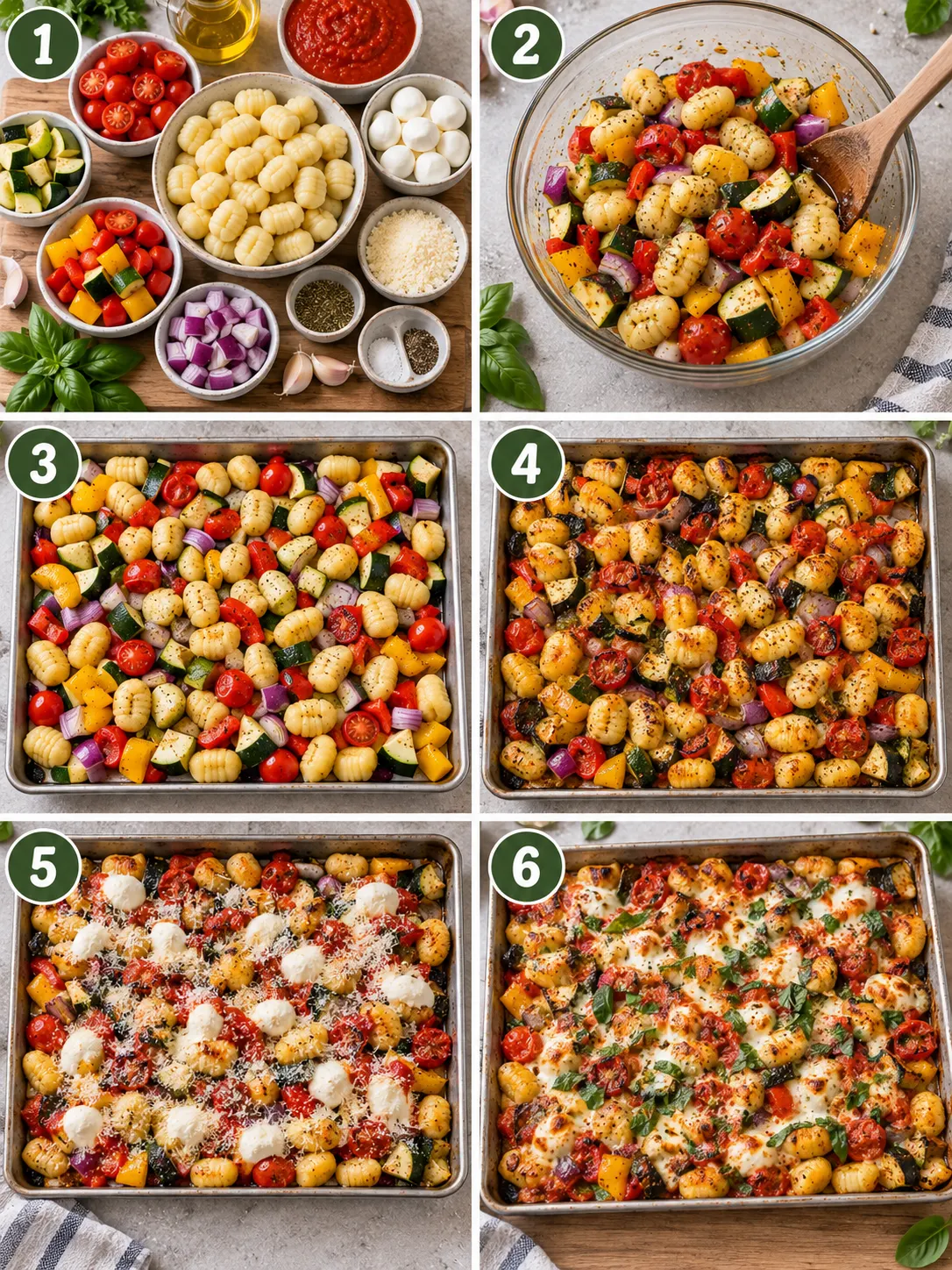 Easy Sheet Pan Gnocchi Step by Step Instructions