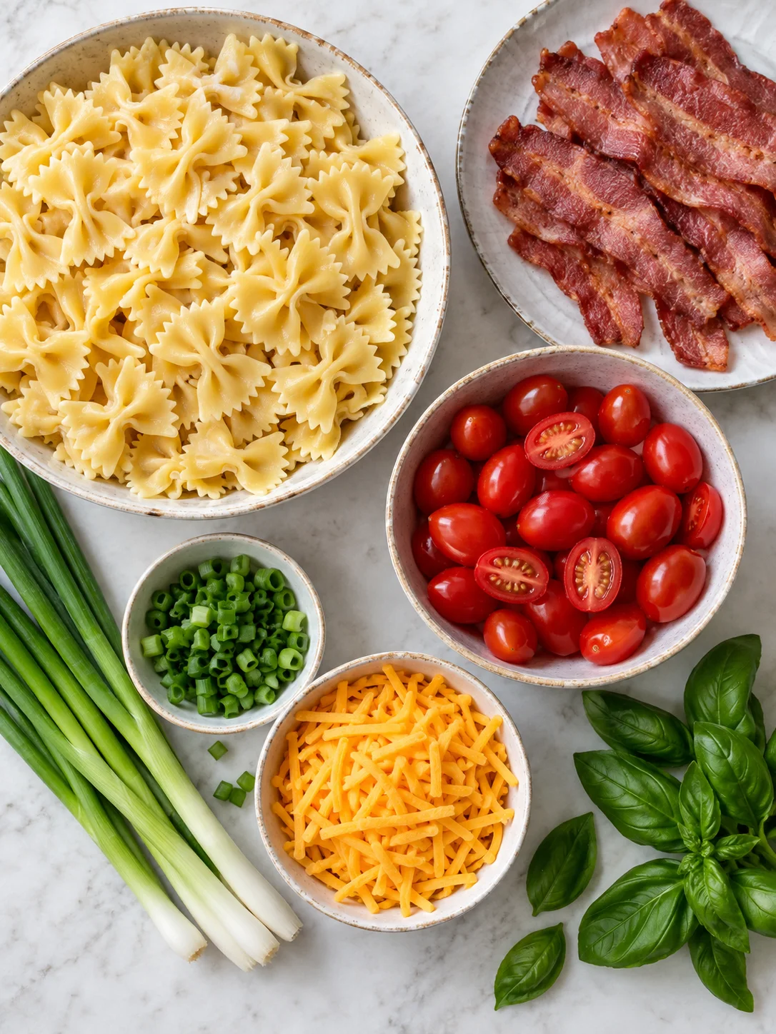 Kid Friendly Pasta Salad Ingredients Image