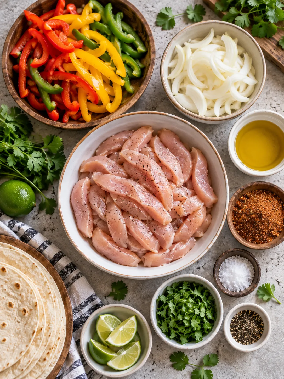 Sheet Pan Chicken Fajitas Ingredients Image