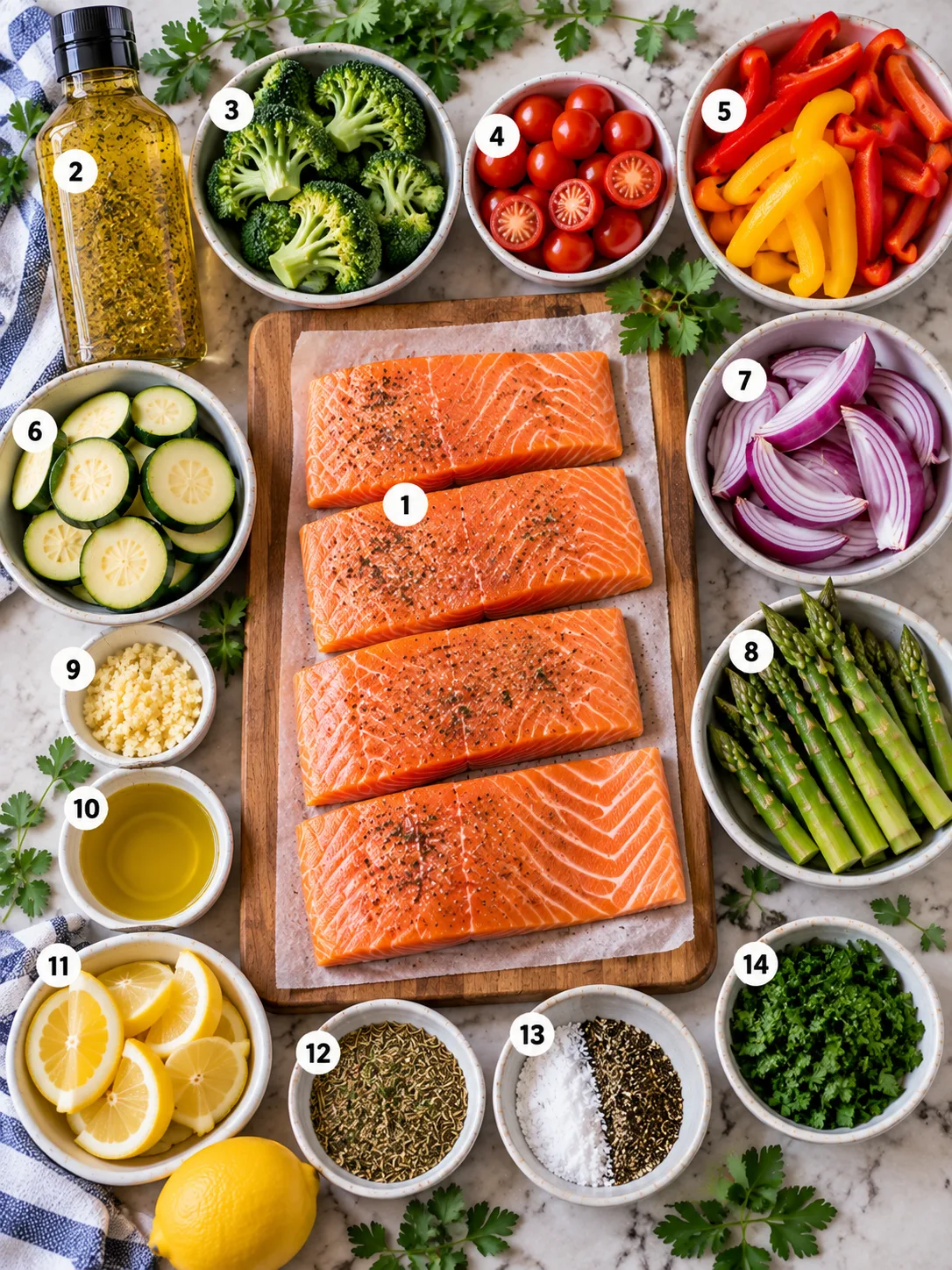 Sheet Pan Salmon Recipe Ingredients