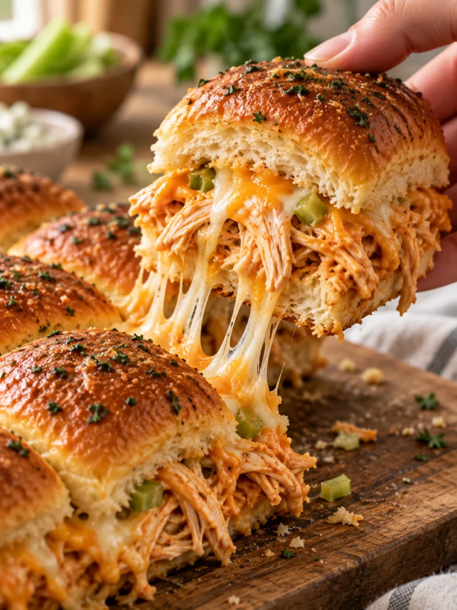 easy buffalo chicken sliders recipe 2