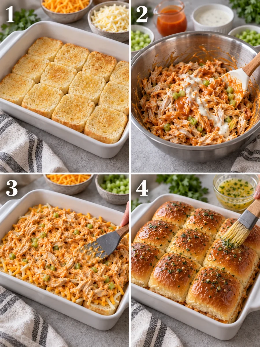 easy buffalo chicken sliders recipe 3